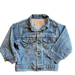 Vintage rare orange tab Levi’s denim jacket size 6T